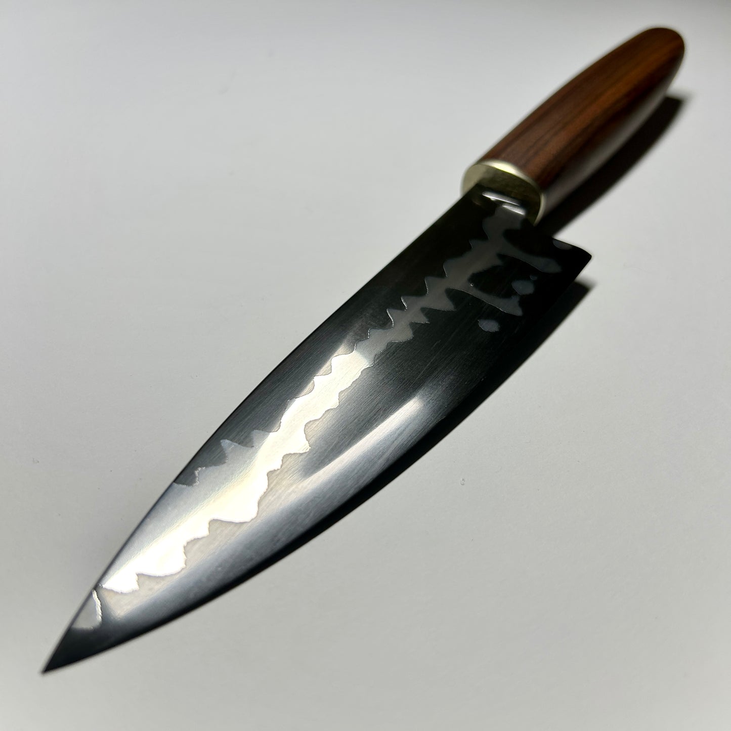 Handgeschmiedetes Go Mai Kochmesser mit Hohlschliff